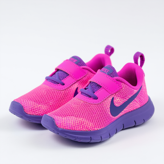 Nike Toddler Girl's Experience 4 Print Running Shoes Pink/Purple (10 Toddler M)