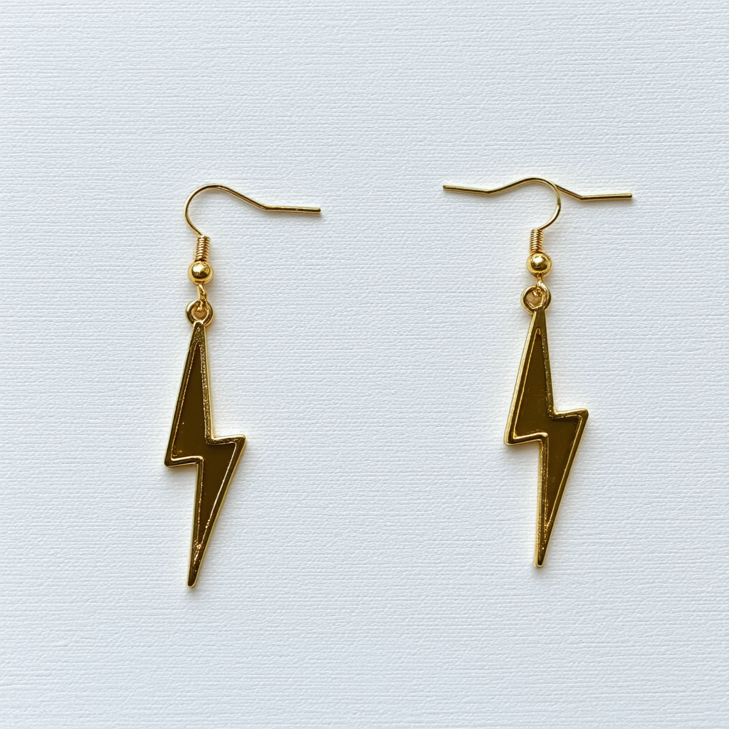 Lightning Bolt Drop Earrings