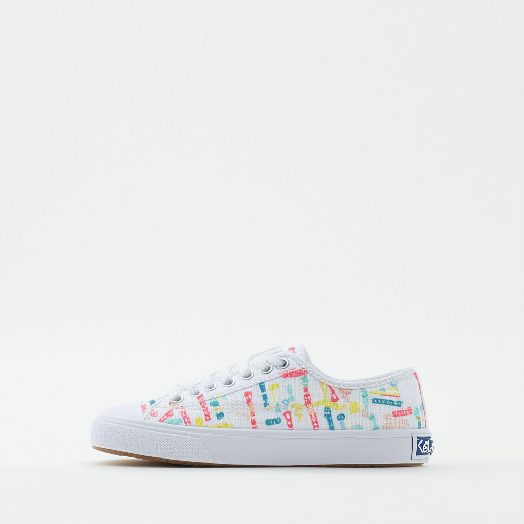 Keds Kickstart Sneaker, White/Multi, 10 US Unisex Little Kid