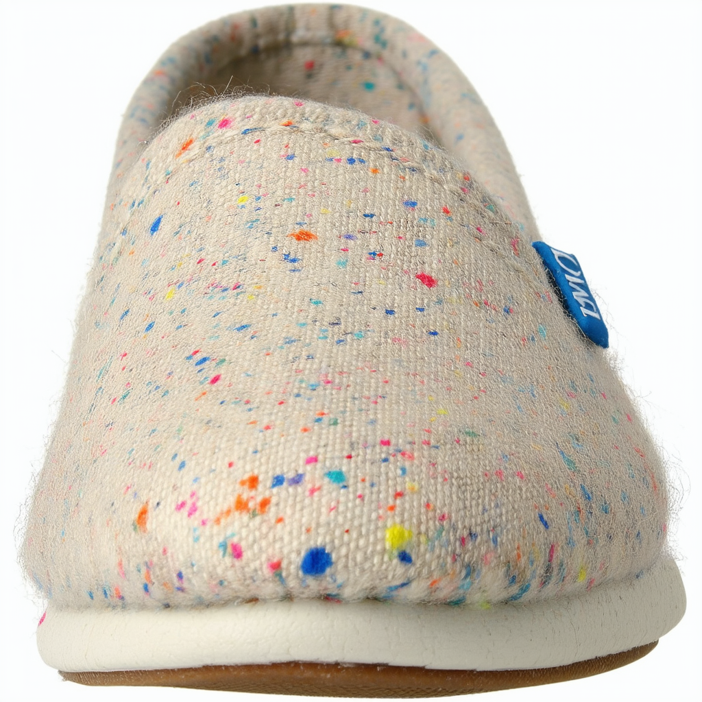 TOMS Womens Classic Cream with Rainbow Fleck Wool Cloud/Cream Slip-On - 9.5