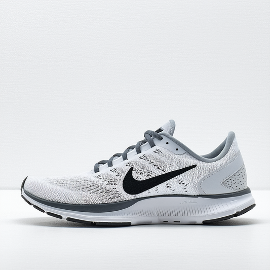 Nike Womens Free 5.0 White/Black/Pr Platinum/Cl Gry Running Shoe 8.5 Women US