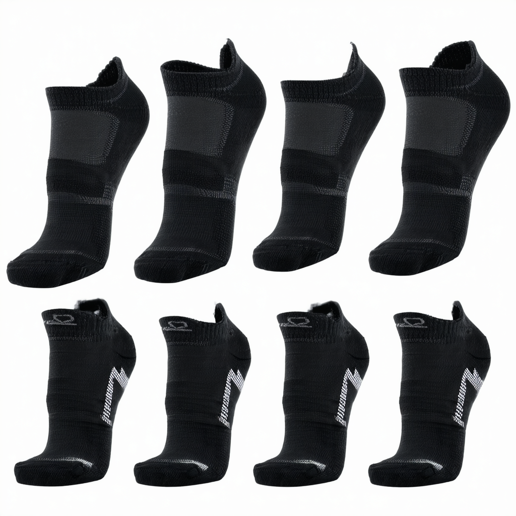 Reebok Women's 6 Pack No Show Liner Socks with Non-Slip Grip (Black 2)