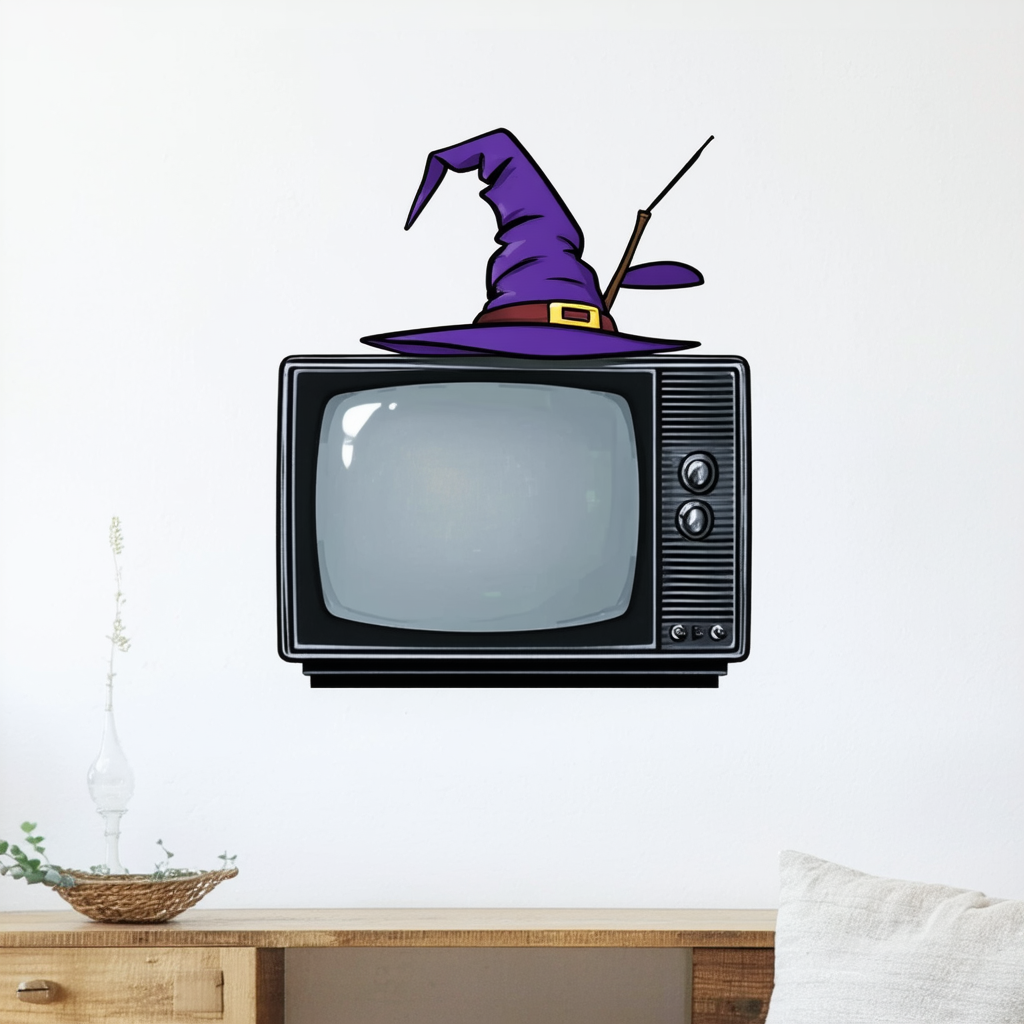 Bewitched Cartoon Witch Logo Classic Retro TV Show T Shirt