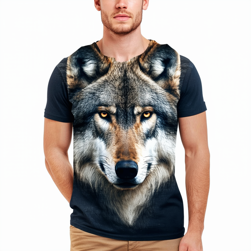 The Mountain Men's Wolf Face T-Shirt