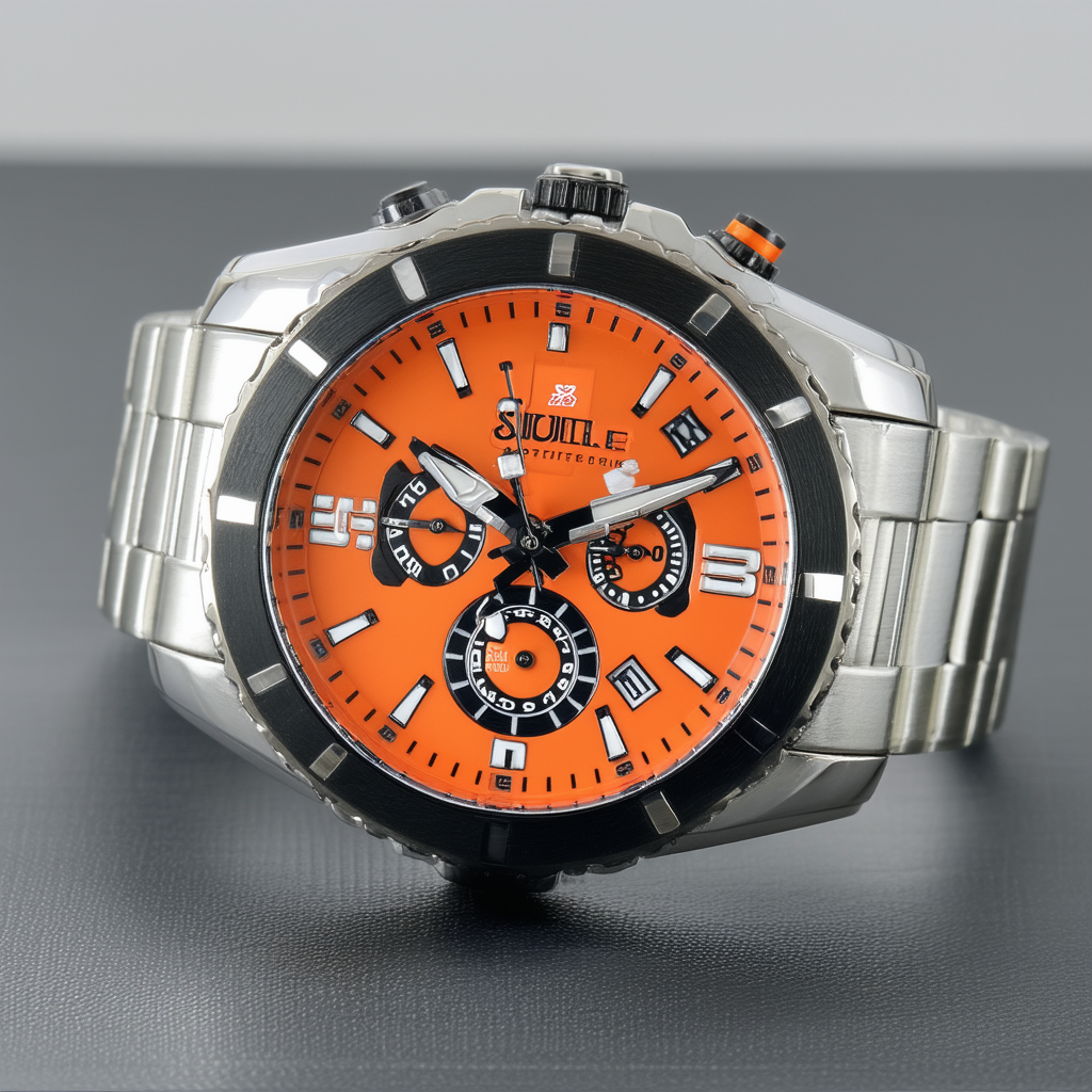 Swiss Legend Men's 40025P-66-BB Throttle Chronograph Orange Dial Watch