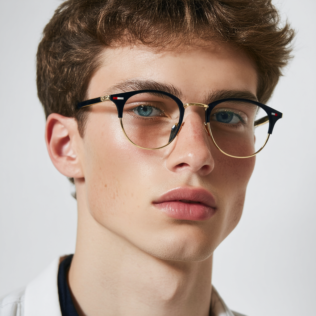 Tommy Hilfiger Thilfiger 1436 0U7M Black Light Gold Eyeglasses, 53-17-145
