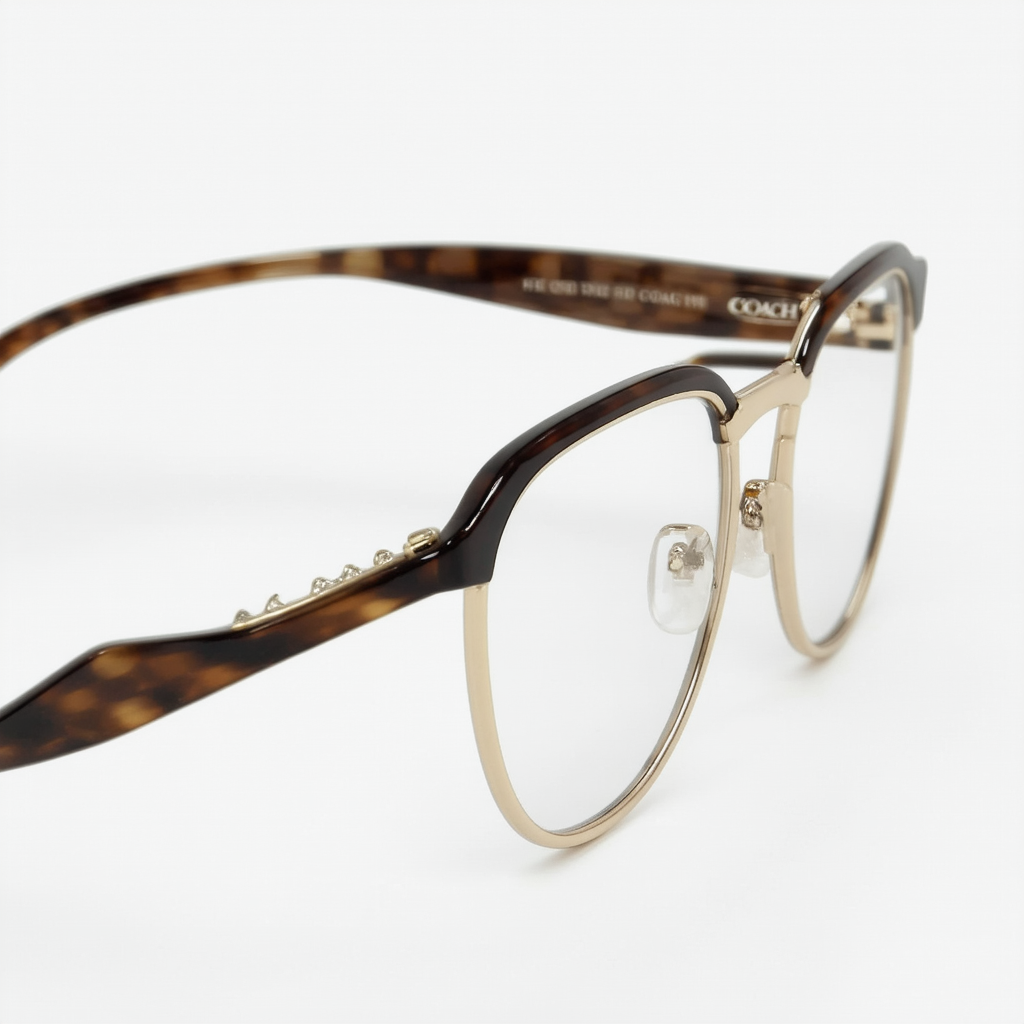 Coach Women's HC5067 Eyeglasses Satin Brown Lt Gld/Crys Lt Brn 53mm