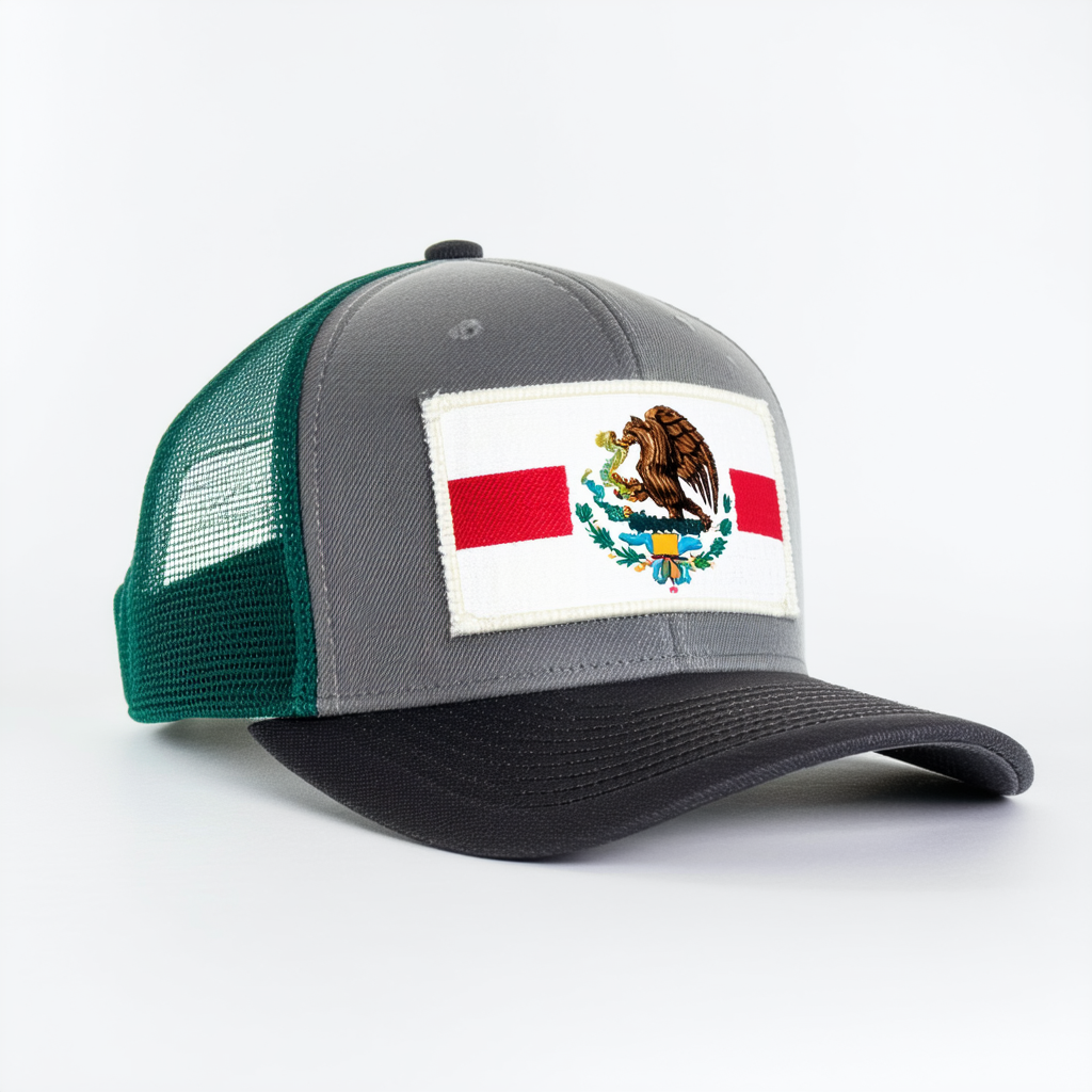 M&F Western Products A300016506 Ariat Mens Snap Back Mexico Flag Grey