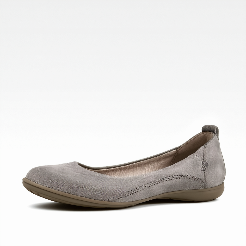Rockport Women's Cobb Hill Paulette Ballet Flat, stone nubuck, 10 M US