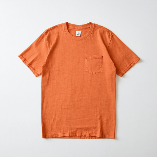 5.5 oz 100% Ringspun Cotton Garment-Dyed T-Shirt with Pocket 3XL HORIZON ORANGE