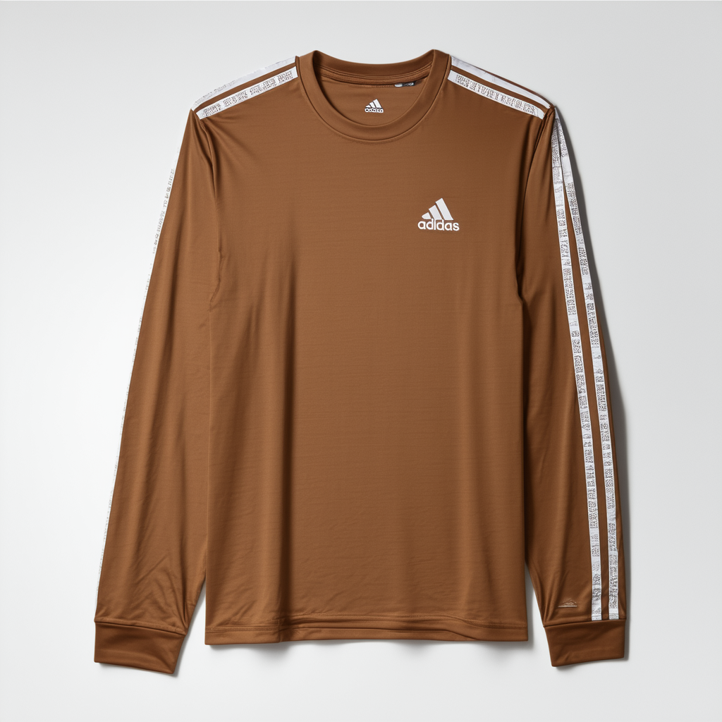 adidas Mens Tan Tape Long Sleeve Tee
