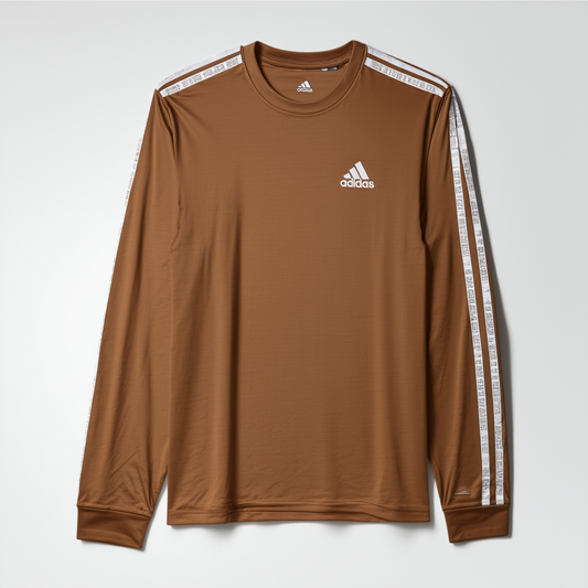adidas Mens Tan Tape Long Sleeve Tee