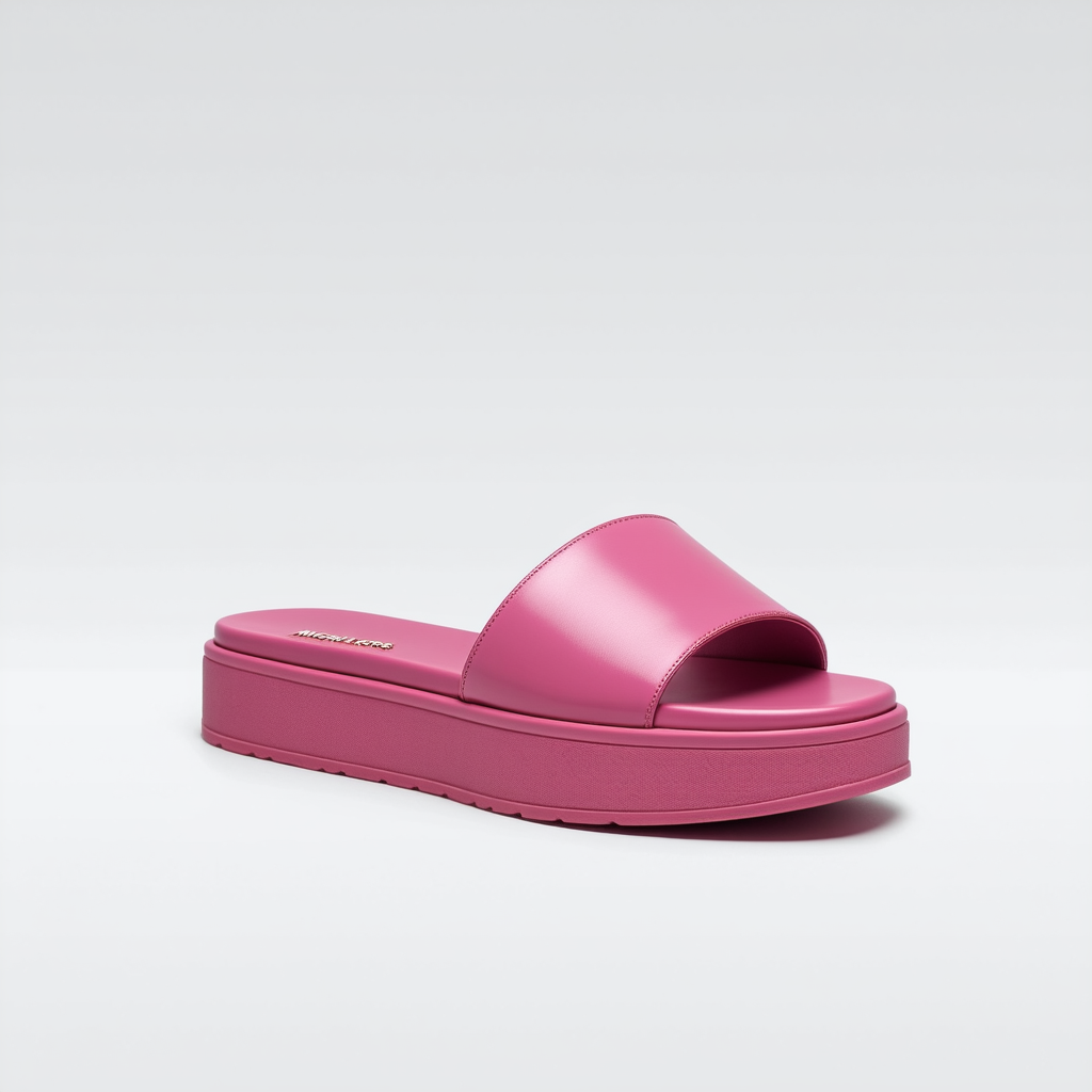Michael Kors Platform Slide Light Berry Sorbet 10 M