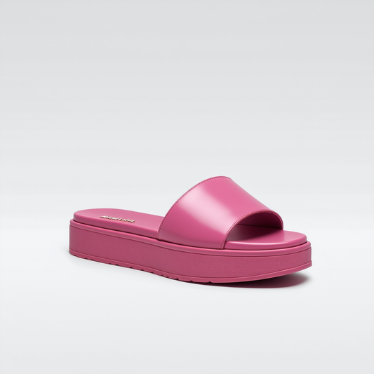 Michael Kors Platform Slide Light Berry Sorbet 10 M