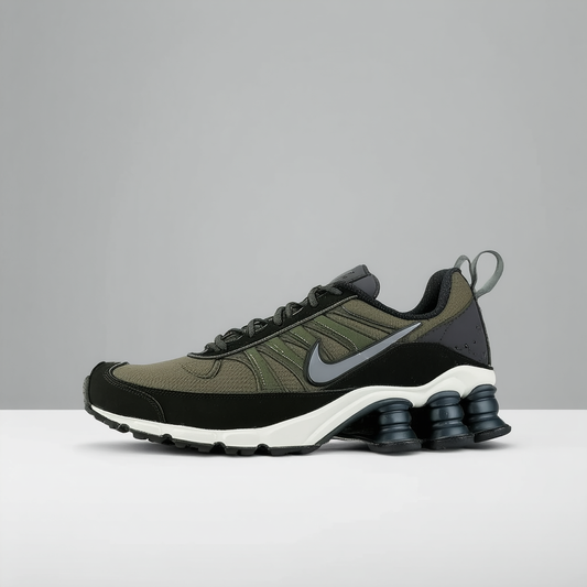 NIKE Shox NZ Mens Black/Cargo/Granite 378341-045 Running