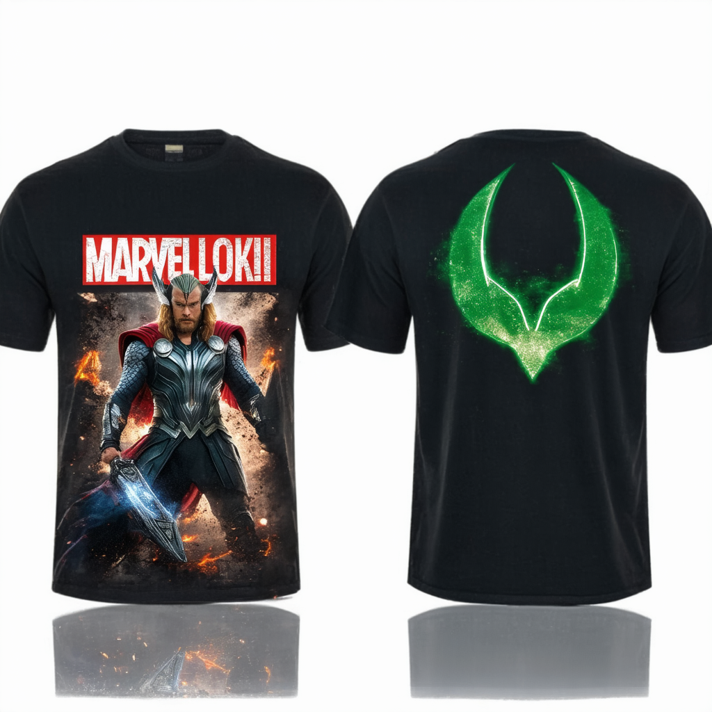 Marvel Thor Vs. Loki T-Shirt Black