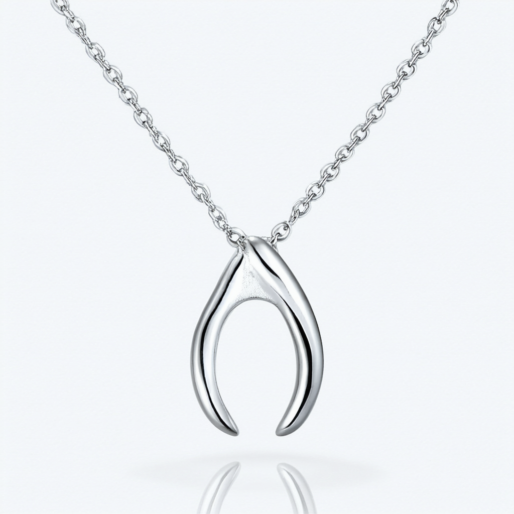 Amazon Collection Sterling Silver Wishbone Pendant Necklace