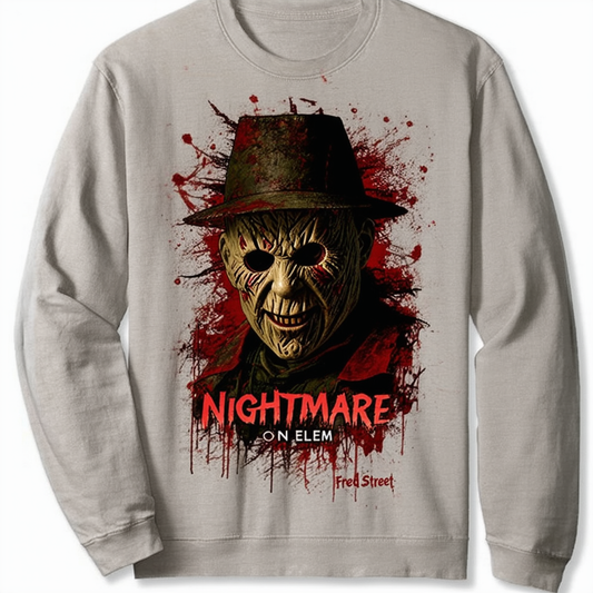 Nightmare On Elm Street Freddys Face Unisex Adult Canvas Brand T Shirt for Men and Women