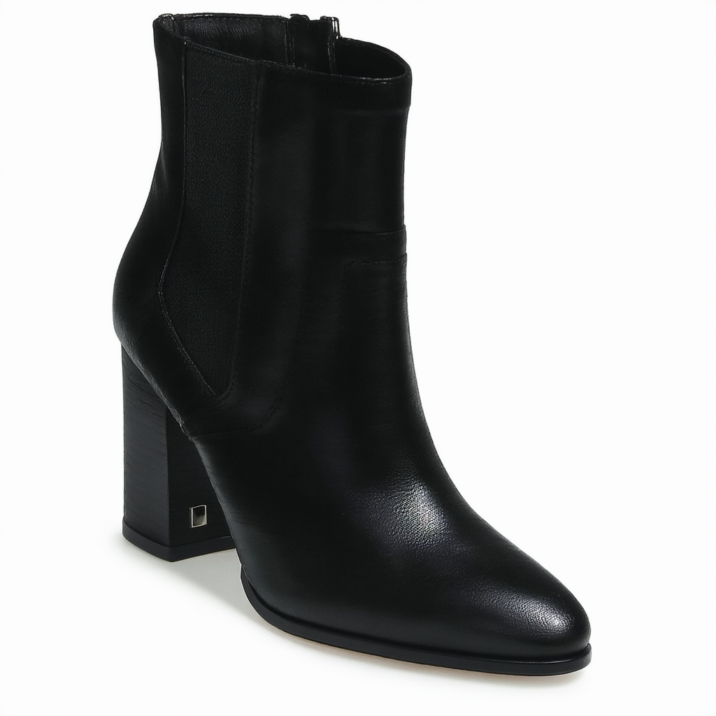 NINE WEST Women's QWORK Ankle Boot, Black, 9.5
