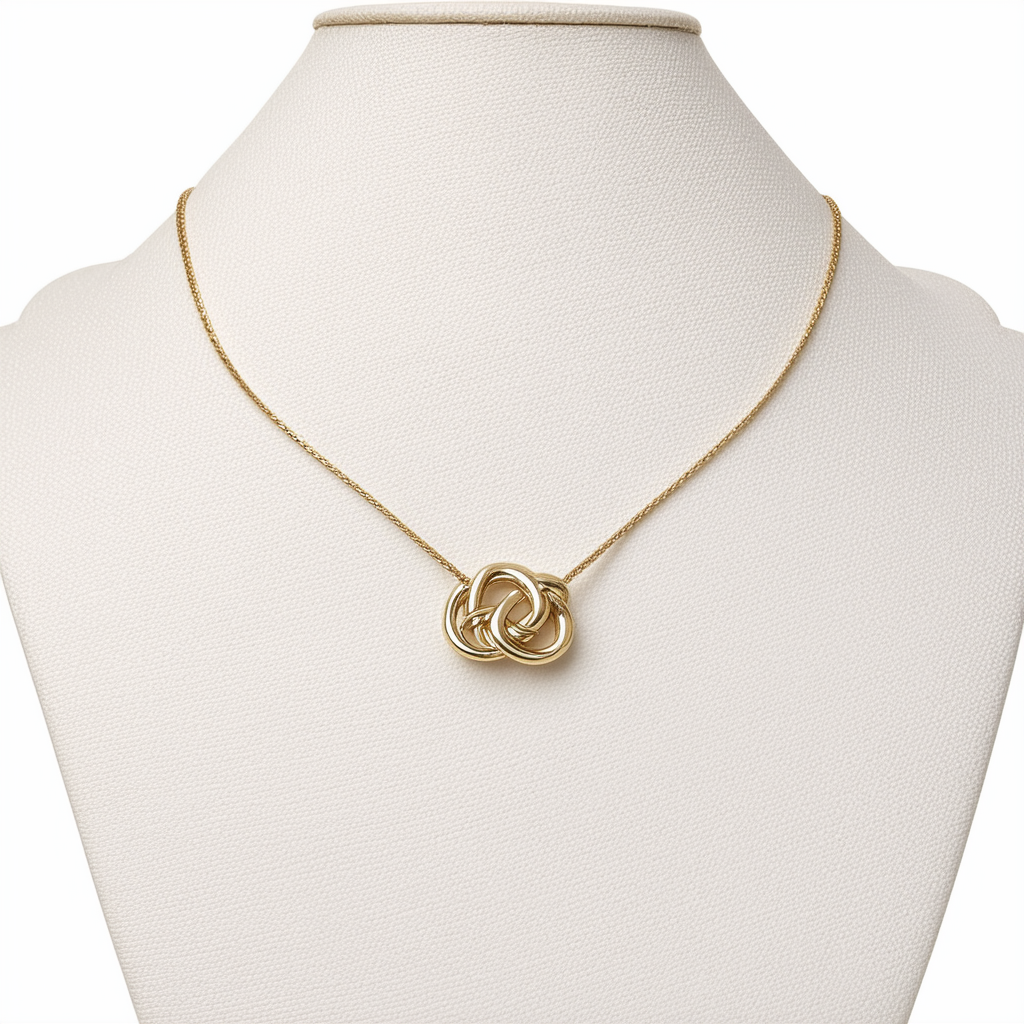 Lucky Brand Knotted Pendant Necklace,Gold,One Size