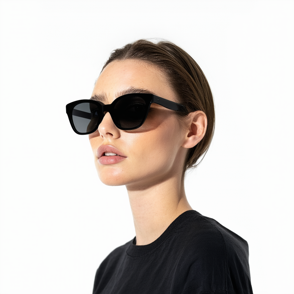 Converse Heritage Women's The Entertainer Sunglasses, Black Frame/Full Grey Lens, one size