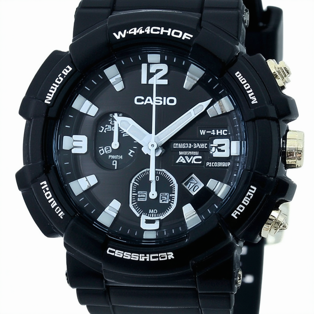Casio W-214HC-3AVCF Mens Black Chronograph Watch