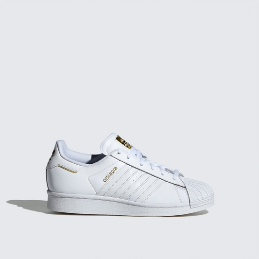 adidas Originals Men's Superstar Legacy Running Shoe, White/White/Gold Metallic, 12