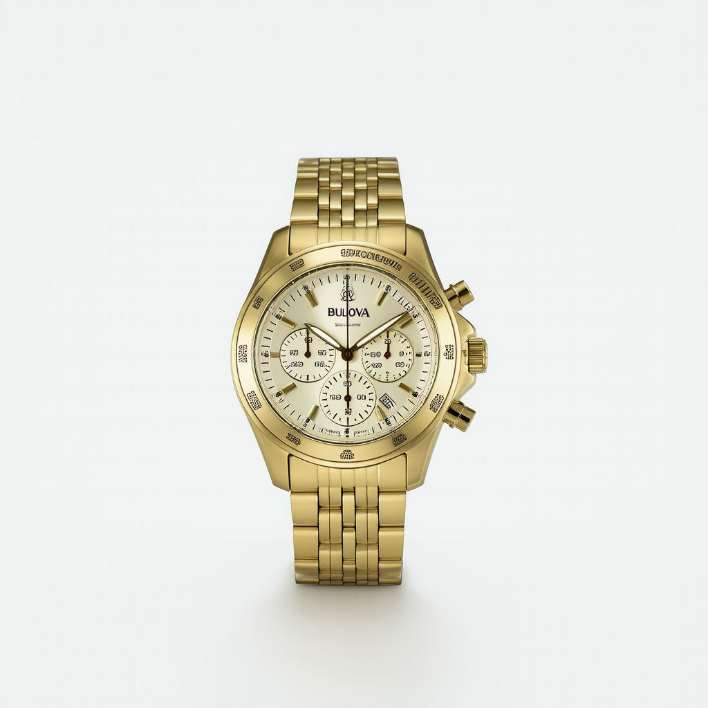 Bulova Chronograph Gold-Tone Stainless Steel Men's watch #97B149