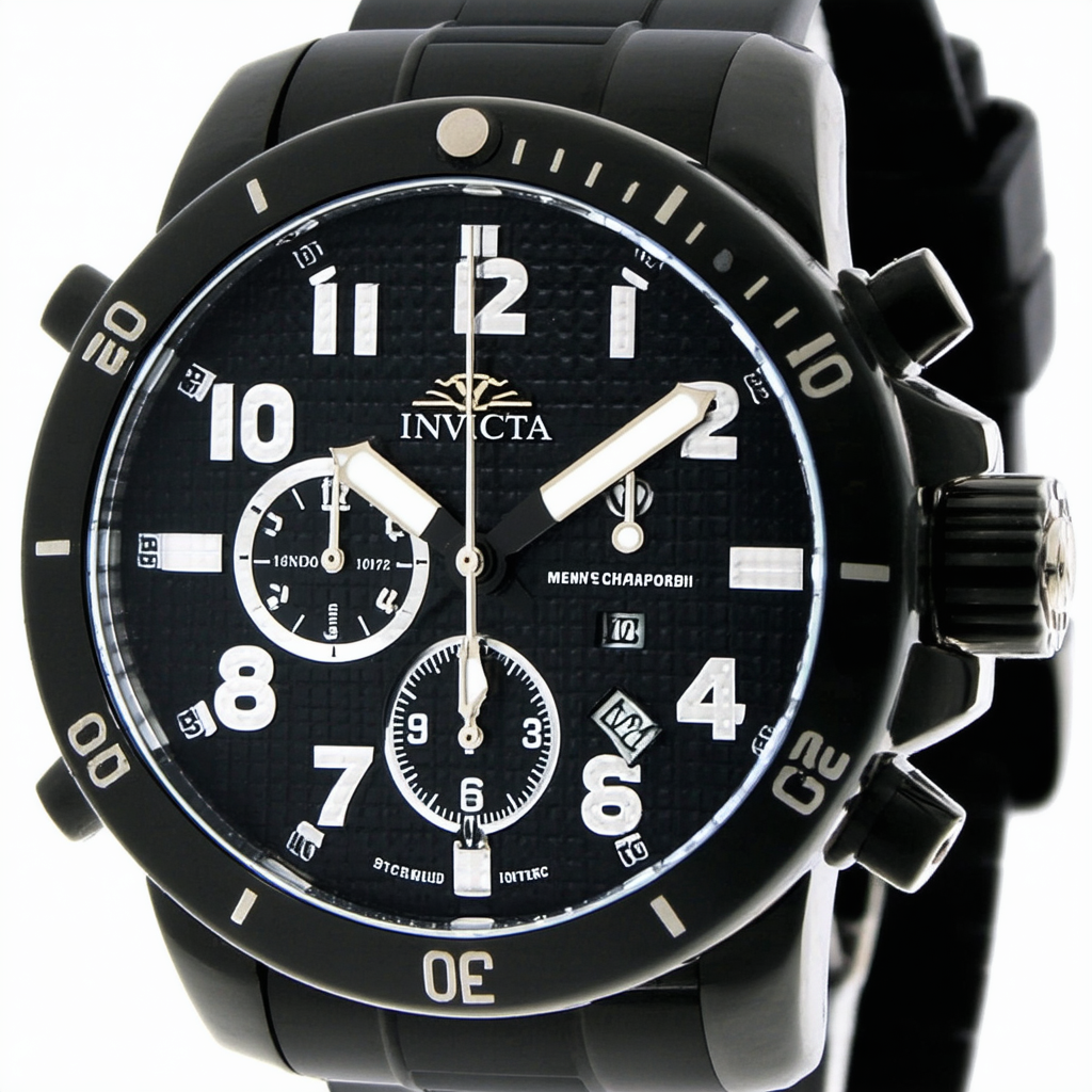Invicta Men's 10772 Corduba Chronograph Black Textured Dial Watch
