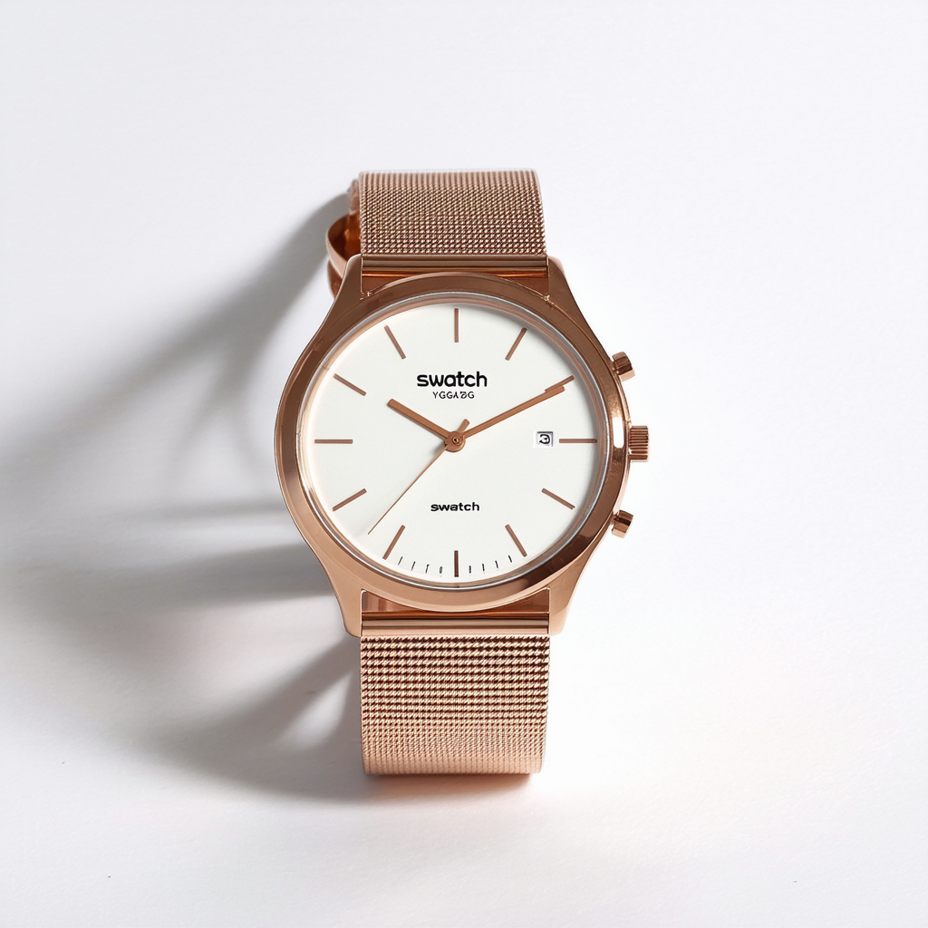 Swatch Unisex YGG704G Analog Display Swiss Quartz Rose Gold Watch