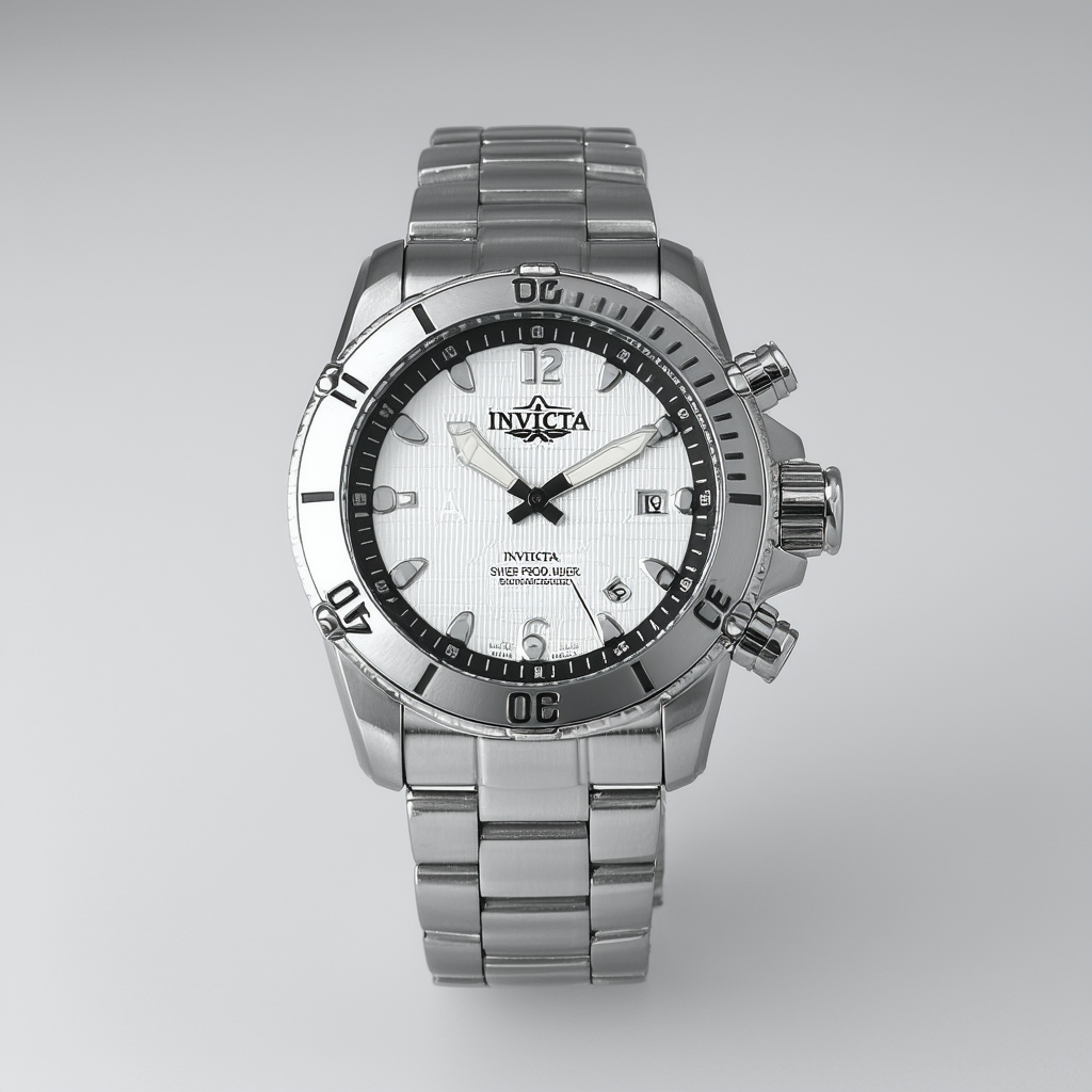 Invicta Men's 0444 Pro Diver Silver Dial Stainless Steel Swiss Quartz Watch