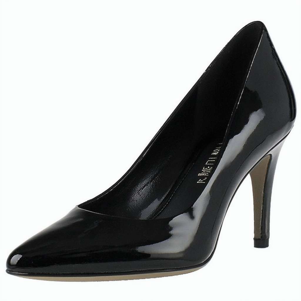 NINE WEST Women's Ellerslie Pump,Black Patent,7 M