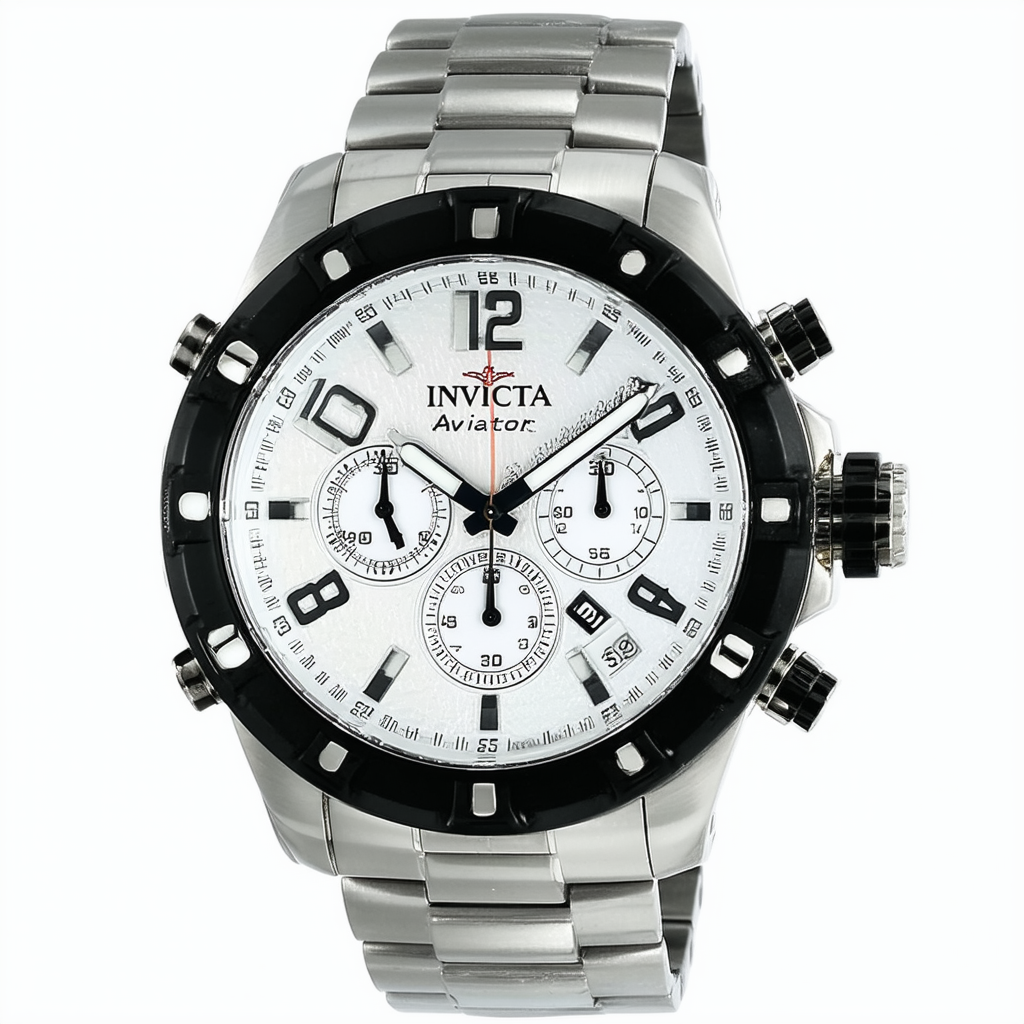 Invicta Men's 'Aviator' Quartz Stainless Steel Casual Chronograph Watch