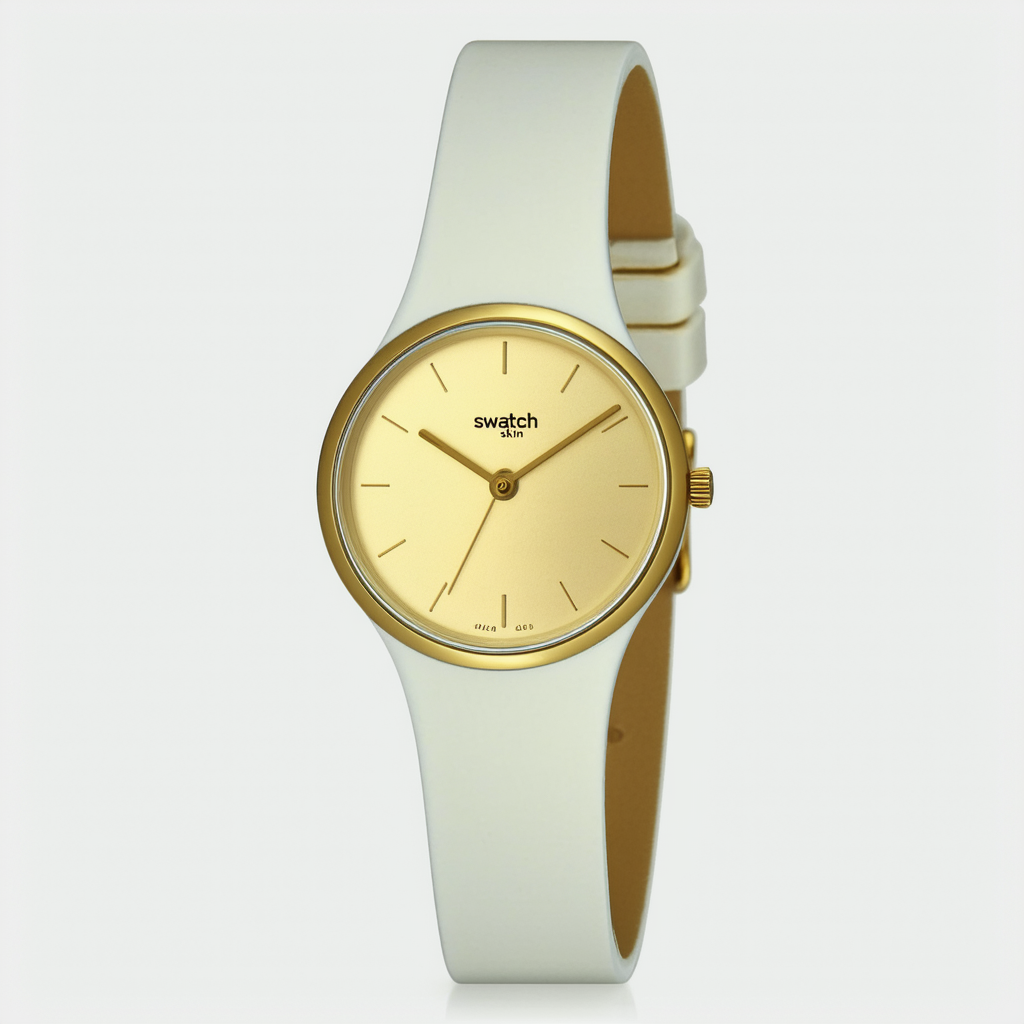 Swatch Skin Quartz Movement Gold Dial Ladies Watch SFK355M