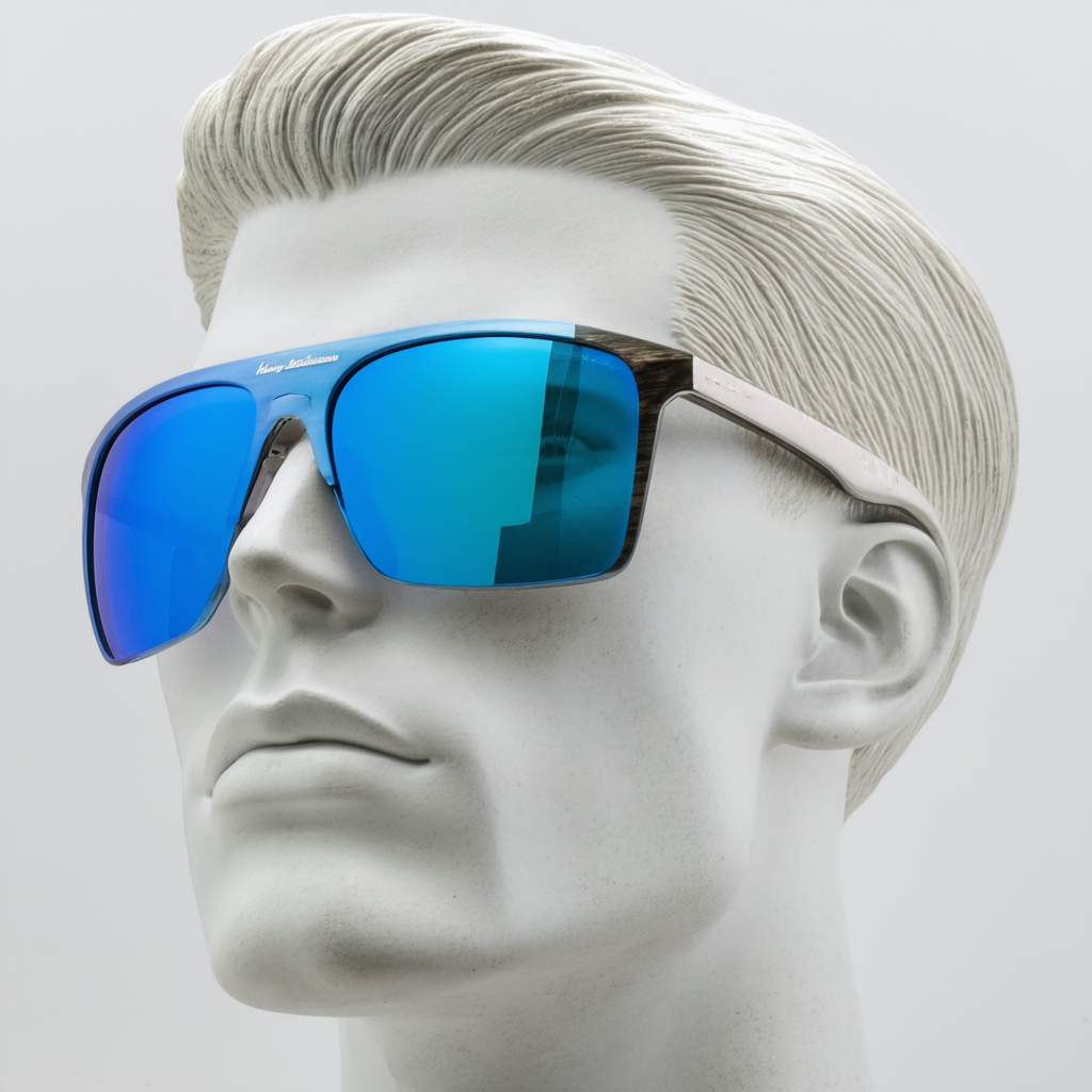 Harley-Davidson Mens Tank Sunglasses, Silver Flash Lens/Blue Pearl Frame HDTAN01