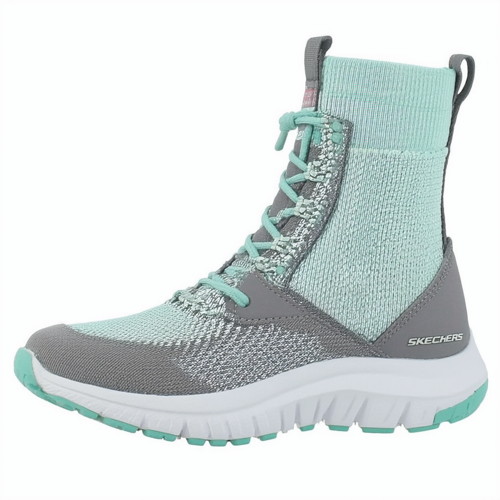 Skechers Women's City Pro - Without A Care Gray/Mint Ankle-High Walking 7.5M