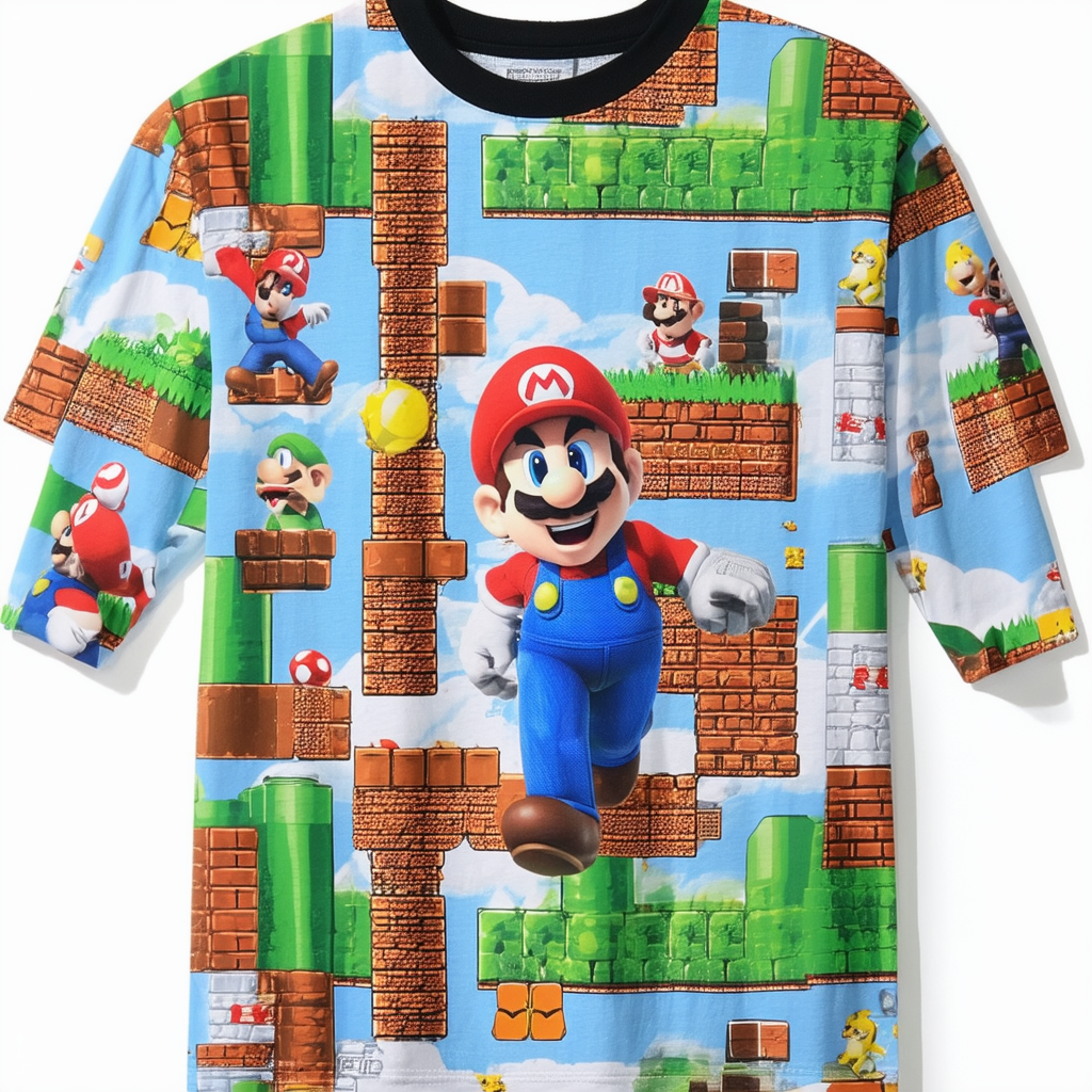 Fifth Sun Men's Big & Tall Mario Collection T-Shirt
