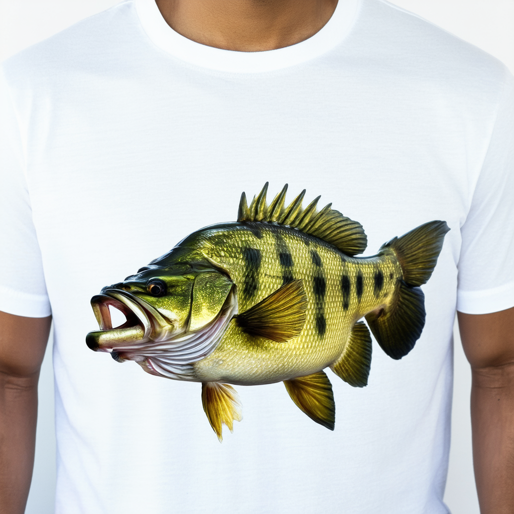 The Mountain Large Mouth Bass T Shirt - Adult Short Sleeve