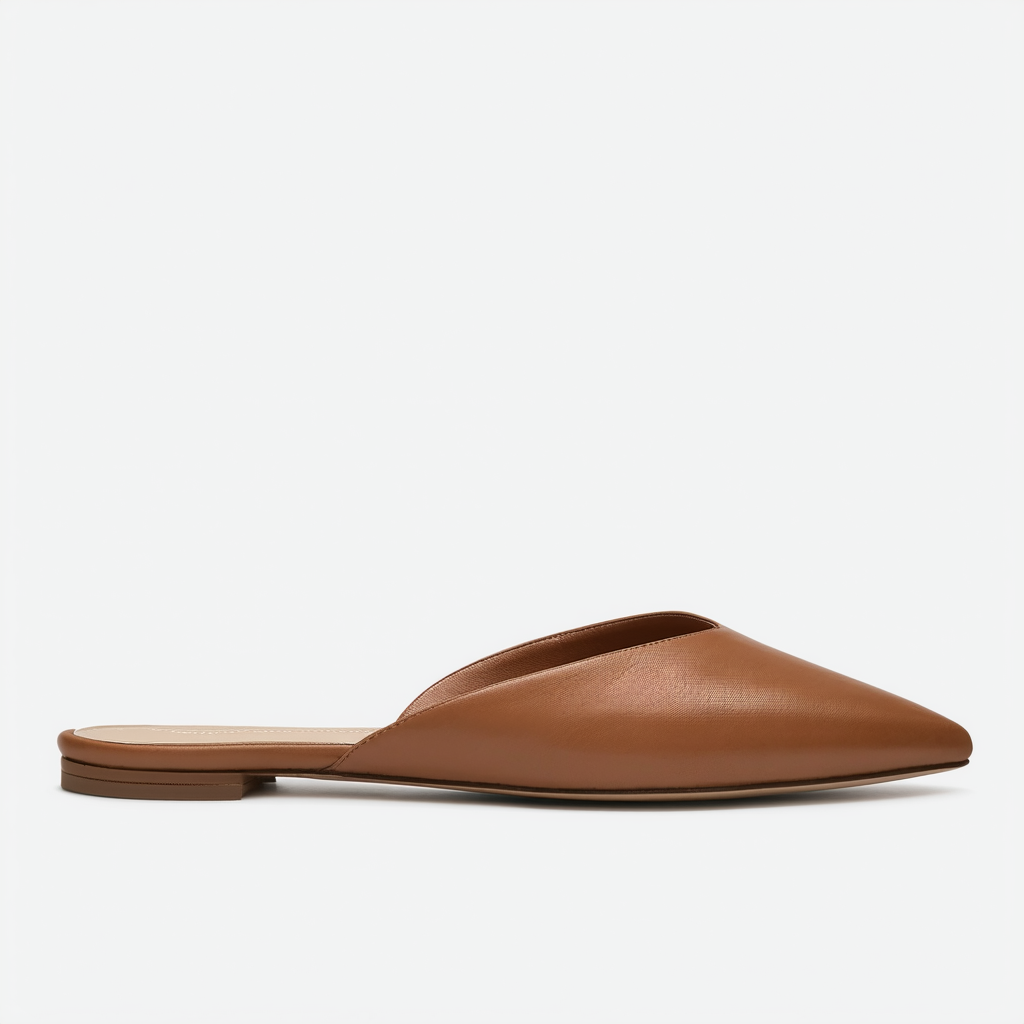 NINE WEST Footwear Women's Simily Leather Pointed Toe Flat