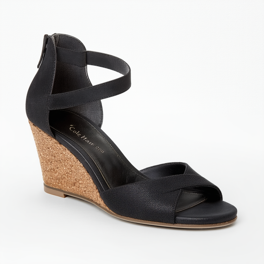 Cole Haan Women's Sadie Open Toe Wedge 65mm Pump