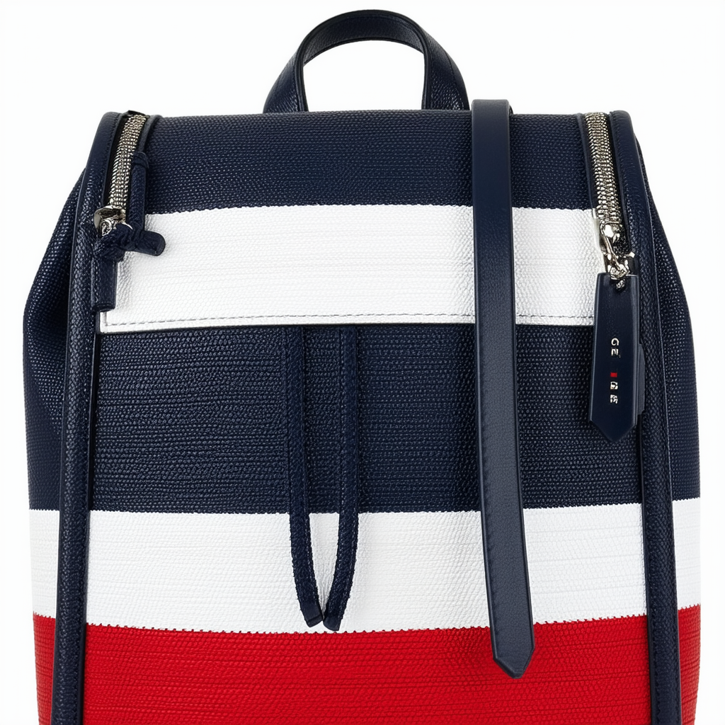 Tommy Hilfiger womens Katie-backpack-cb Sg Pvc Backpack, Navy/Red/White, One Size US