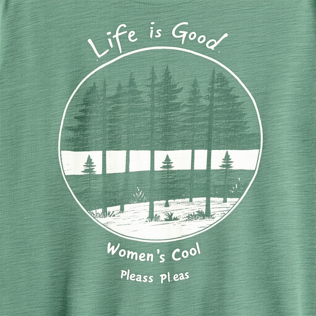 Life is Good Women's Cool Trees Please Circle Tee