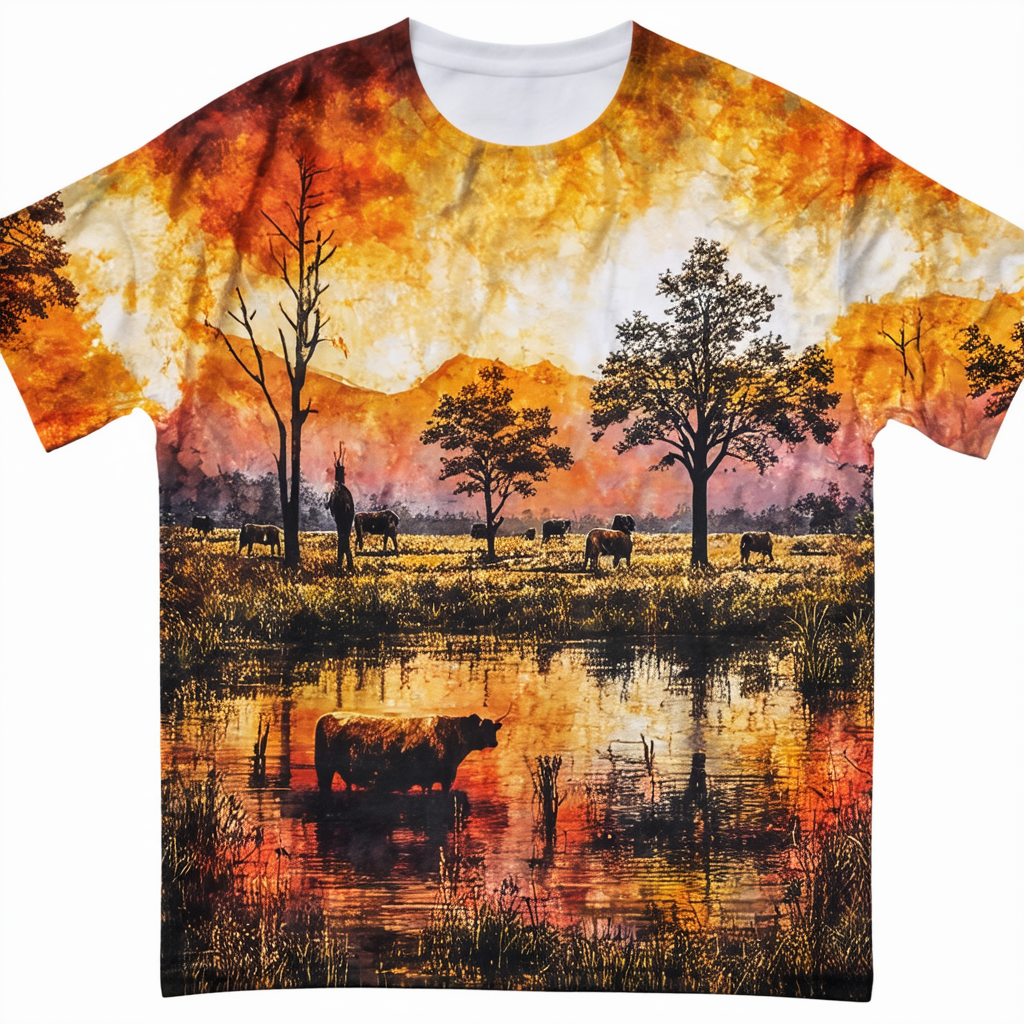 Trevco Men's Woodstock Double Sided Print Sublimated T-Shirt