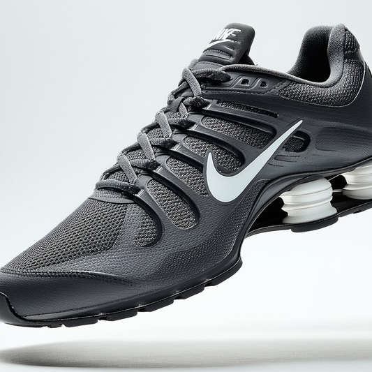 Nike Men's Total Shox Anthracite/Mtllc Silver/White Running Shoe 12 Men US