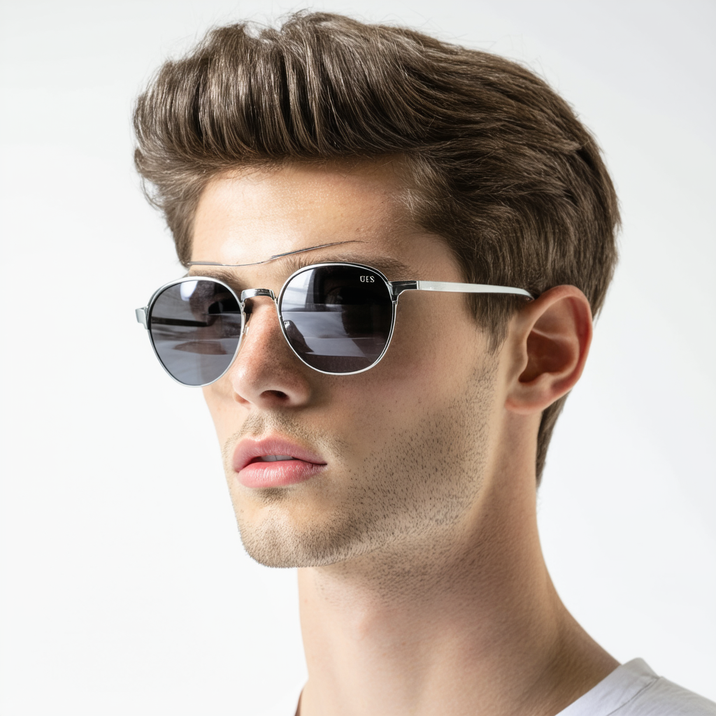Guess Fashion Men's GF0155 08C Silver w/Mirrored Grey Lens Sunglasses - Silver/Grey