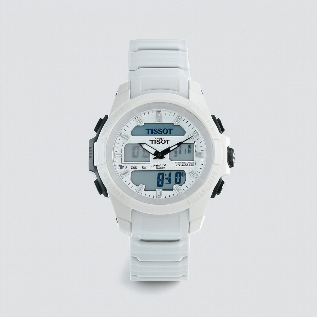 Tissot T-Race Analog Digital White Rubber Mens Watch T0814201701700