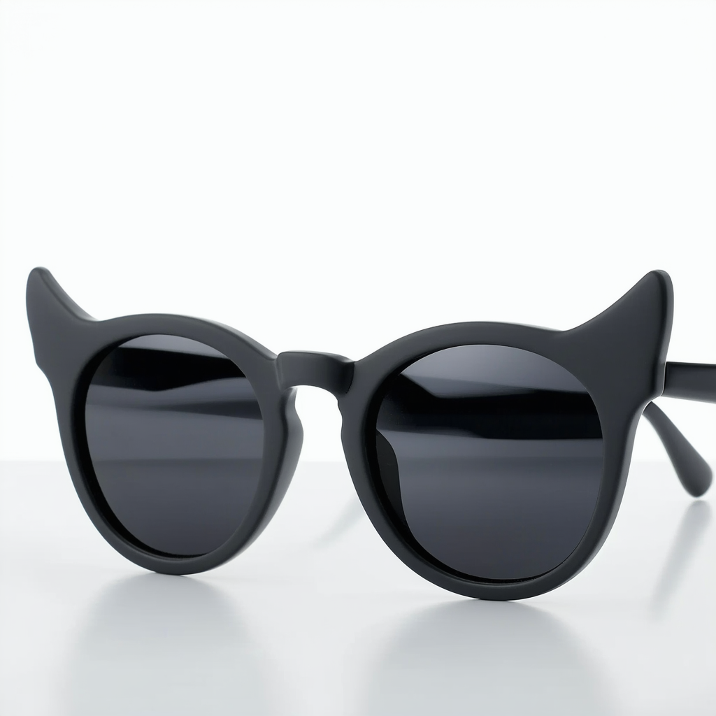 zeroUV 8025 Retro Matte Black Horned Rim Flash Colored Lens Sunglasses, White Sun, 50mm