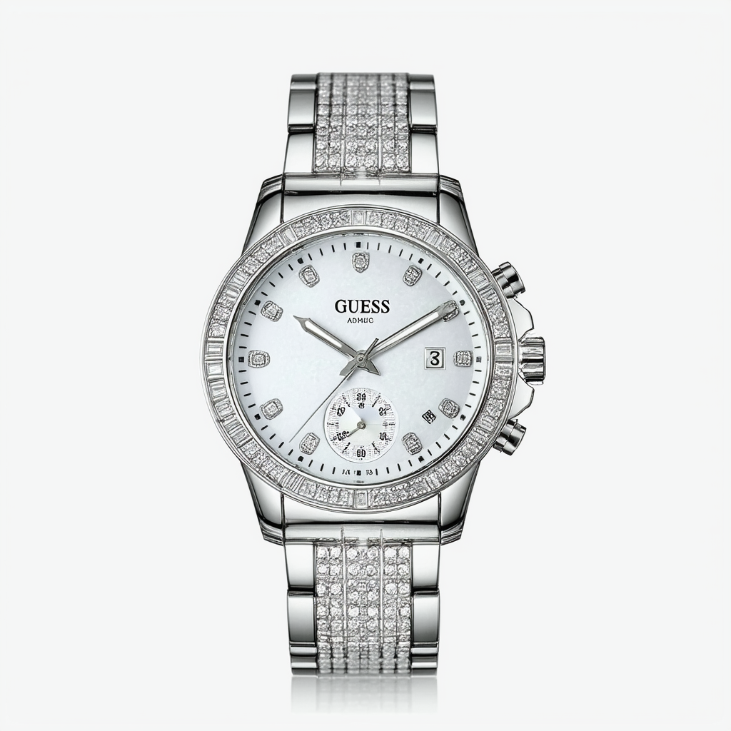 GUESS 44MM Diamond Dial Watch