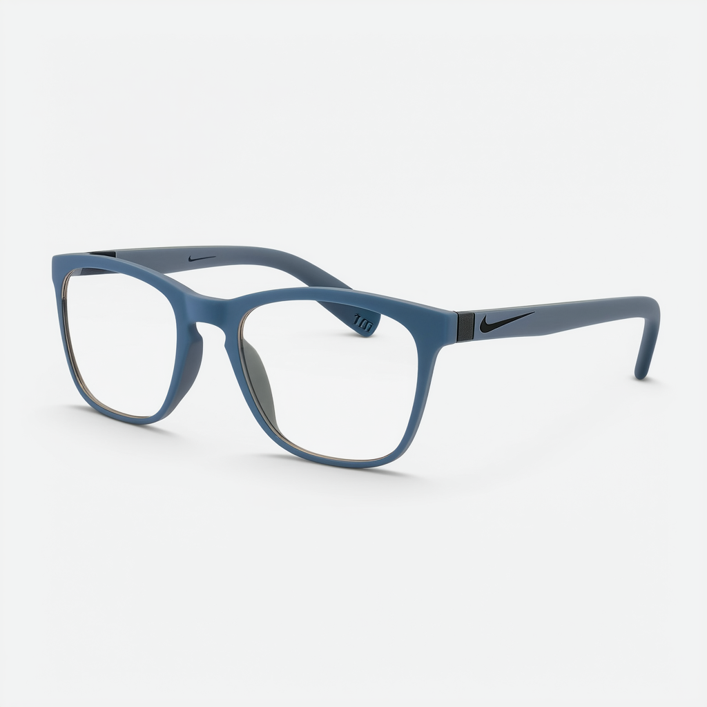 Nike Eyeglasses 7071/2 080 Matte Platinum/Slate Blue Demo 57 14 135