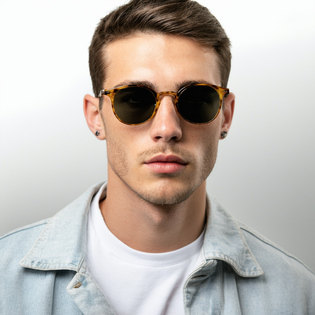 Medium Polarized Lens Classic Original Horn Rimmed Sunglasses 6107